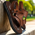 Men's Casual Synthetic Leather Sandal tan